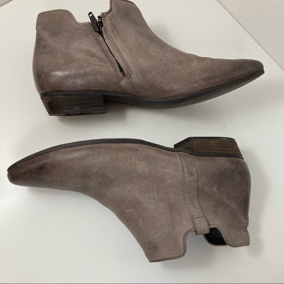 Paul Green Taupe Grey leather boots booties handmade sUK 6 US 8.5 8 1/2 B032 - Picture 8 of 15